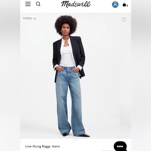 Madewell Low Slung Baggy Jeans in Hamburg Wash - Picture 9 of 11